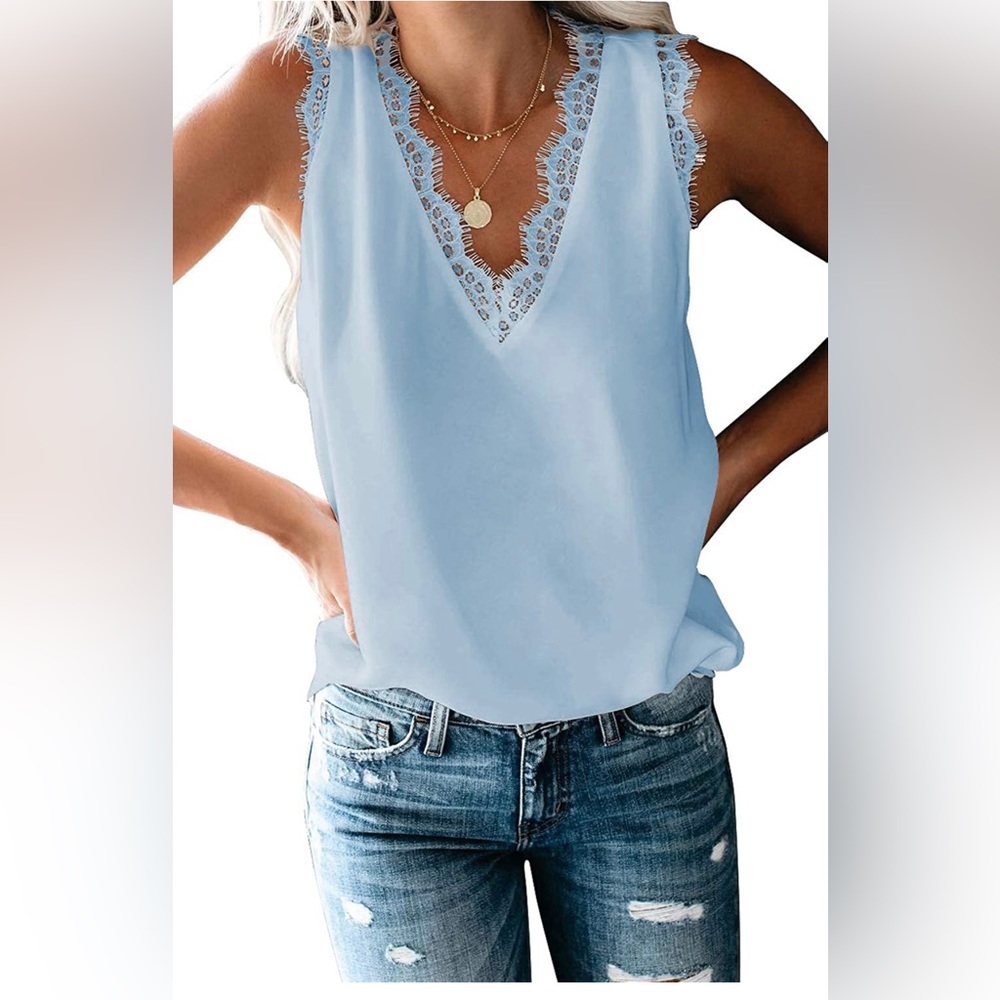 lime flare Sexy Summer Lace Trim Sleeveless Cami Tank Tops Dressy Camisole
